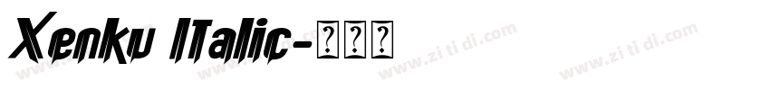 Xenku Italic字体转换
